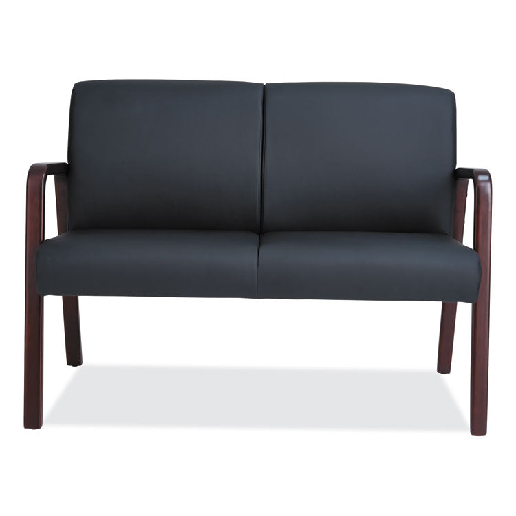 Alera Reception Lounge WL Series Loveseat, 44.88" x 26.13" x 33", Black