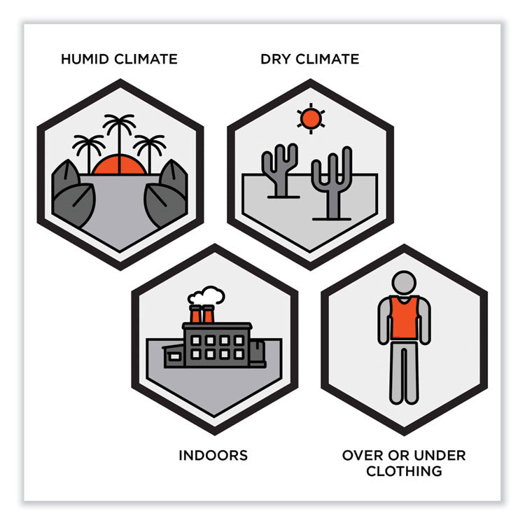 Chill-Its 6225 Premium FR Phase Change Cooling Vest, Modacrylic Cotton, Large/X-Large, Khaki