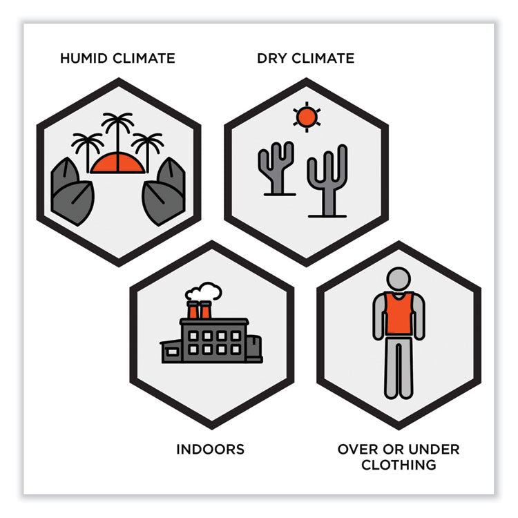 Chill-Its 6225 Premium FR Phase Change Cooling Vest, Modacrylic Cotton, Small/Medium, Orange