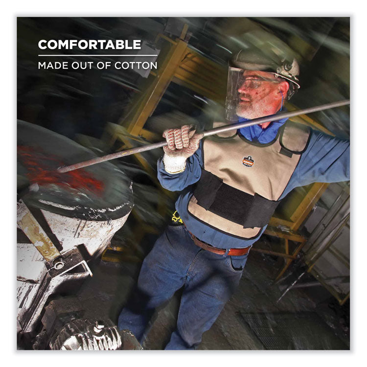 Chill-Its 6225 Premium FR Phase Change Cooling Vest, Modacrylic Cotton, Large/X-Large, Khaki