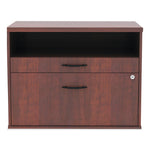 Alera Open Office Desk Series Low File Cabinet Credenza, 2-Drawer: Pencil/file, Legal/letter, 1 Shelf,cherry,29.5x19.13x22.88
