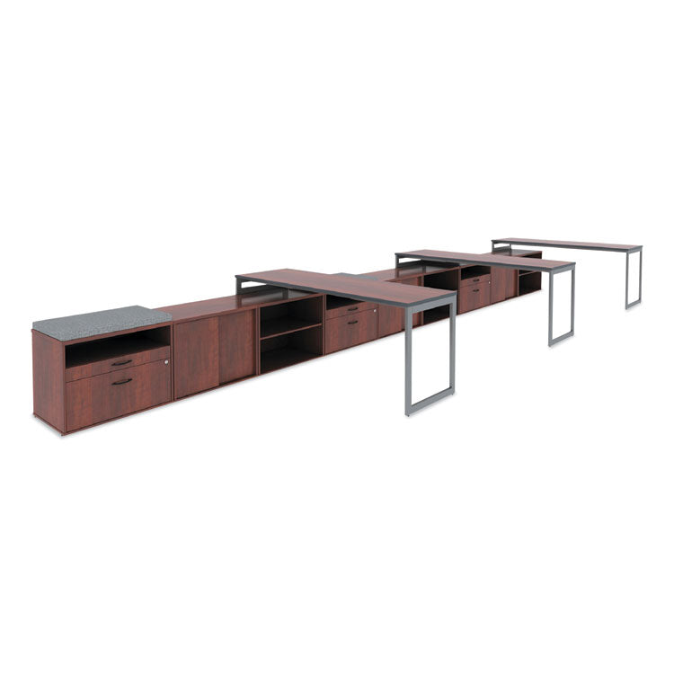 Alera Open Office Desk Series Low File Cabinet Credenza, 2-Drawer: Pencil/file, Legal/letter, 1 Shelf,cherry,29.5x19.13x22.88