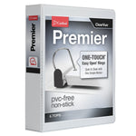 Cardinal Premier Heavy Duty 1 1/2" 3-Ring View Binders, D-Ring, White (10310)
