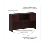 Alera Valencia Series Hutch With Doors, 58 7/8w X 15d X 35 1/2h, Mahogany