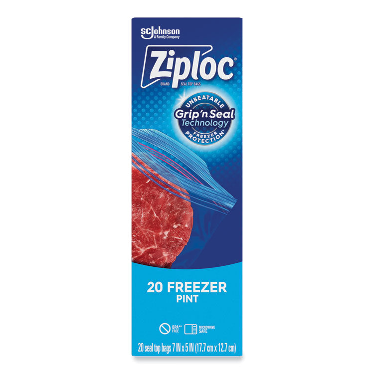 Zipper Freezer Bags, 16 oz, 7" x 5", Clear, 240/Carton