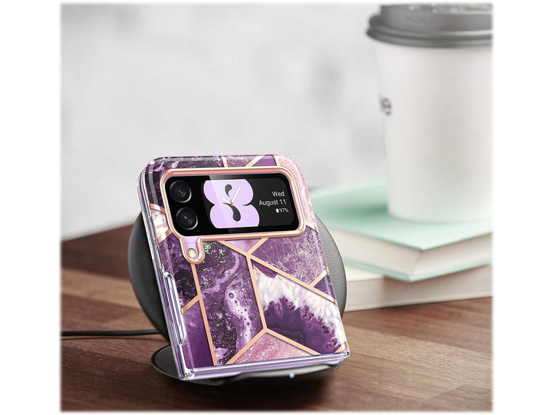 i-Blason Cosmo Marble Purple Snap Case for Samsung Galaxy Z Flip4 (Galaxy2022-ZFlip4-5G-Cosmo-Ameth)