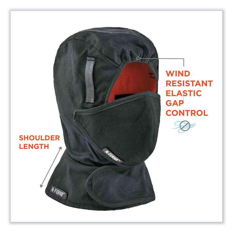 N-Ferno 6871 2-Layer Winter Liner + Mouthpiece Kit, Fleece/Cotton, One Size Fits Most, Black