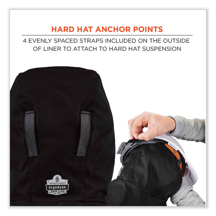 N-Ferno 6871 2-Layer Winter Liner + Mouthpiece Kit, Fleece/Cotton, One Size Fits Most, Black