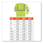 GloWear 8391 Class 3 Hi-Vis Long Sleeve Shirt, Polyester, Lime, Large