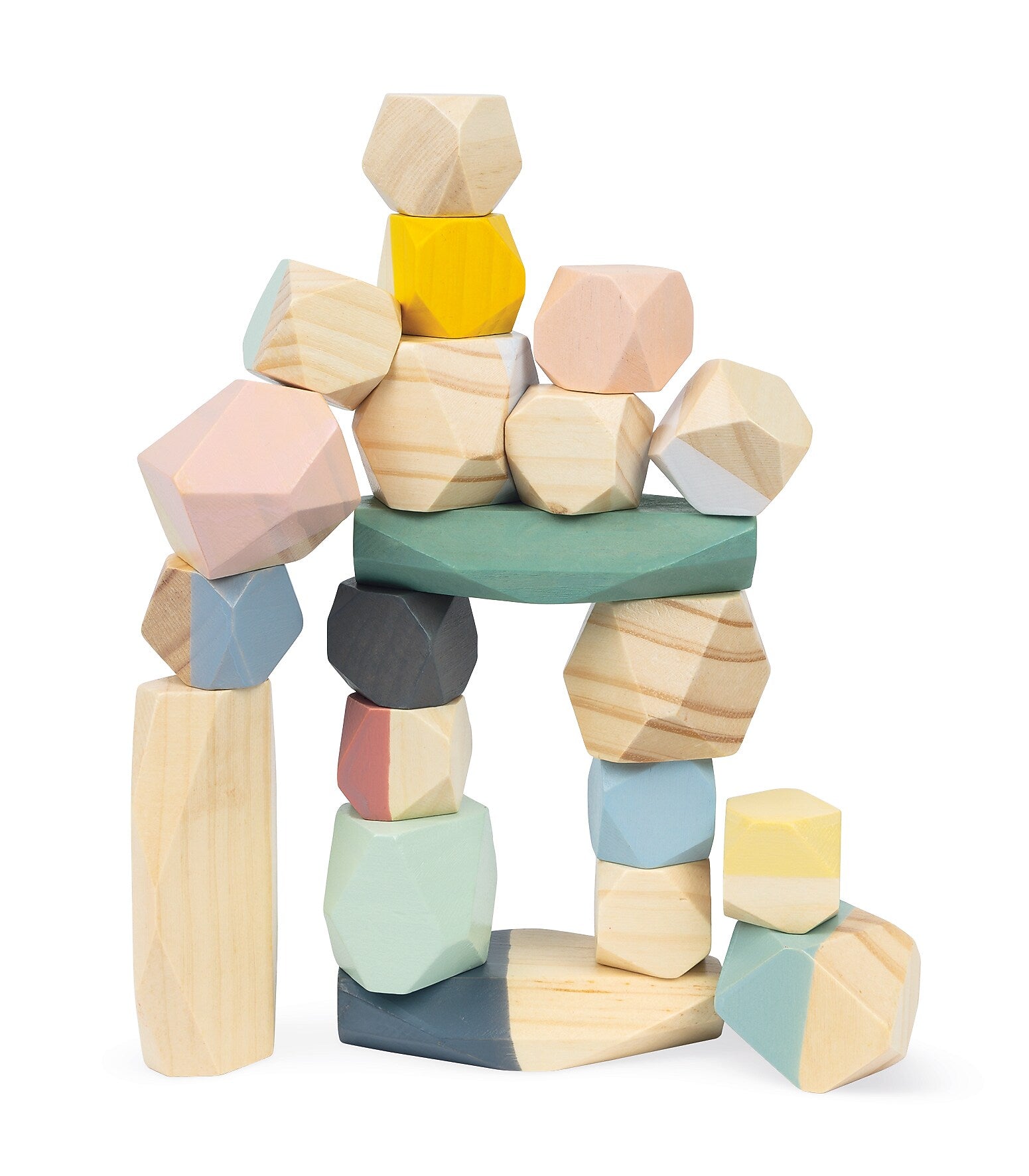 Janod Sweet Cocoon Stacking Stone Blocks, Multicolored (J04401)