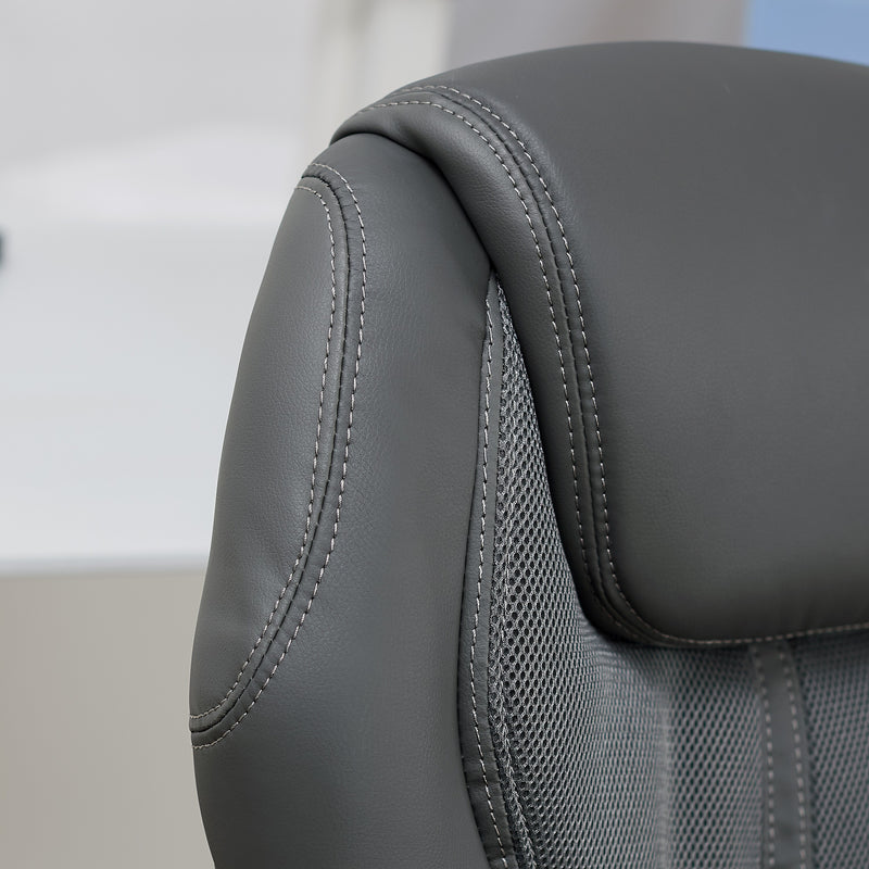 Serta Amplify Ergonomic Faux Leather Swivel Executive Chair, Light Gray (43673C)
