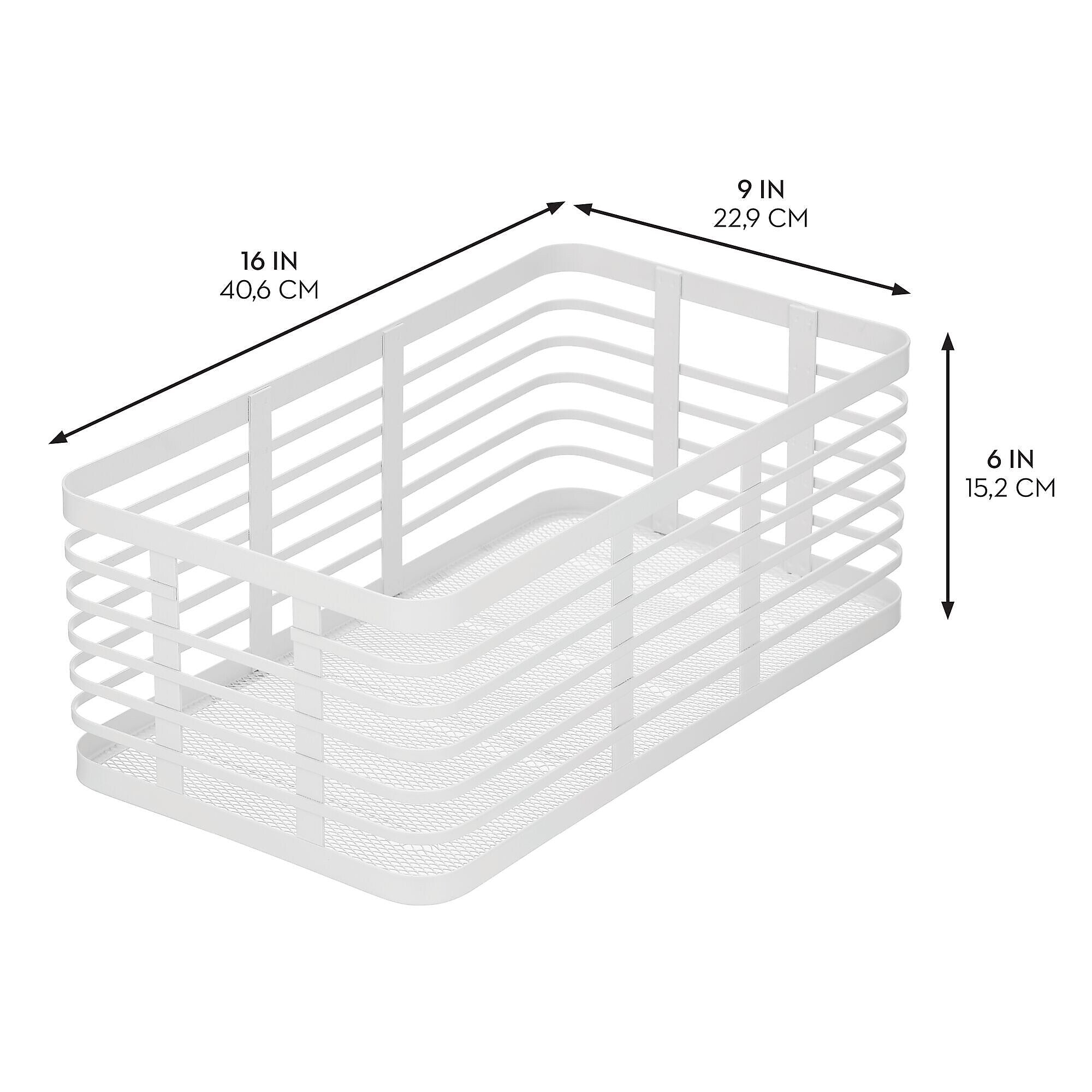 mDesign Steel Organizer, Matte White (25939)