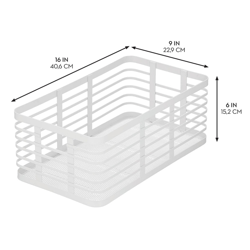 mDesign Steel Organizer, Matte White (25939)