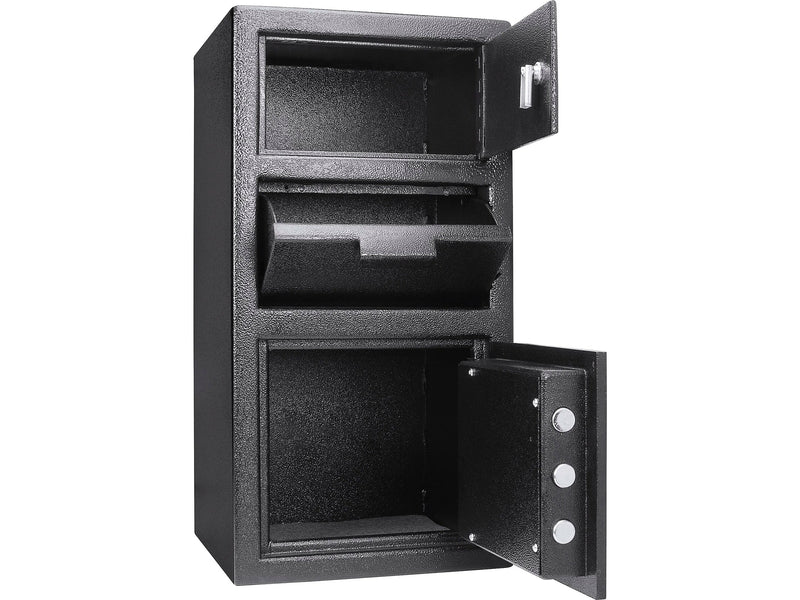 Barska Dual-Compartment Steel Depository Safe with Keypad Lock, 0.72/0.78 cu. ft. (AX13310)