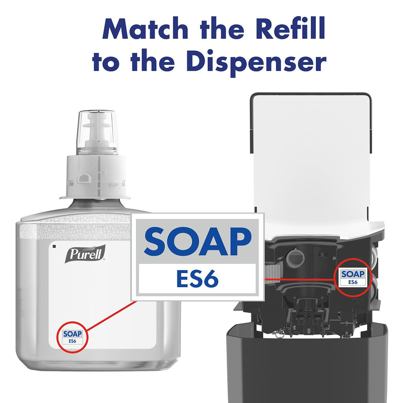 PURELL HEALTHY SOAP Foaming Hand Soap Refill for ES6 Dispenser, 1200 ml, 2/Carton (6472-02)