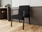 Lesro Waterfall Fabric Guest Chair, Open House Black/Black (WF1101.SBK-01OHBK)