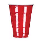 Hefty® Easy Grip Disposable Plastic Party Cups, 18 oz, Red, 50/Pack, 8 Packs/Carton