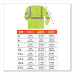 GloWear 8391 Class 3 Hi-Vis Long Sleeve Shirt, Polyester, Lime, Small