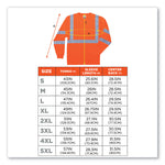 GloWear 8391 Class 3 Hi-Vis Long Sleeve Shirt, Polyester, Orange, Medium