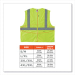 GloWear 8205Z Class 2 Super Economy Mesh Vest, Polyester, Lime, Small/Medium