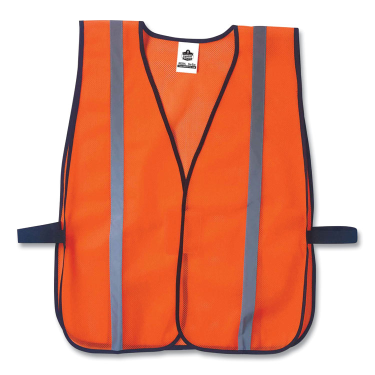 GloWear 8020HL Non-Certified Standard Vest, Polyester, One Size Fits Most, Orange