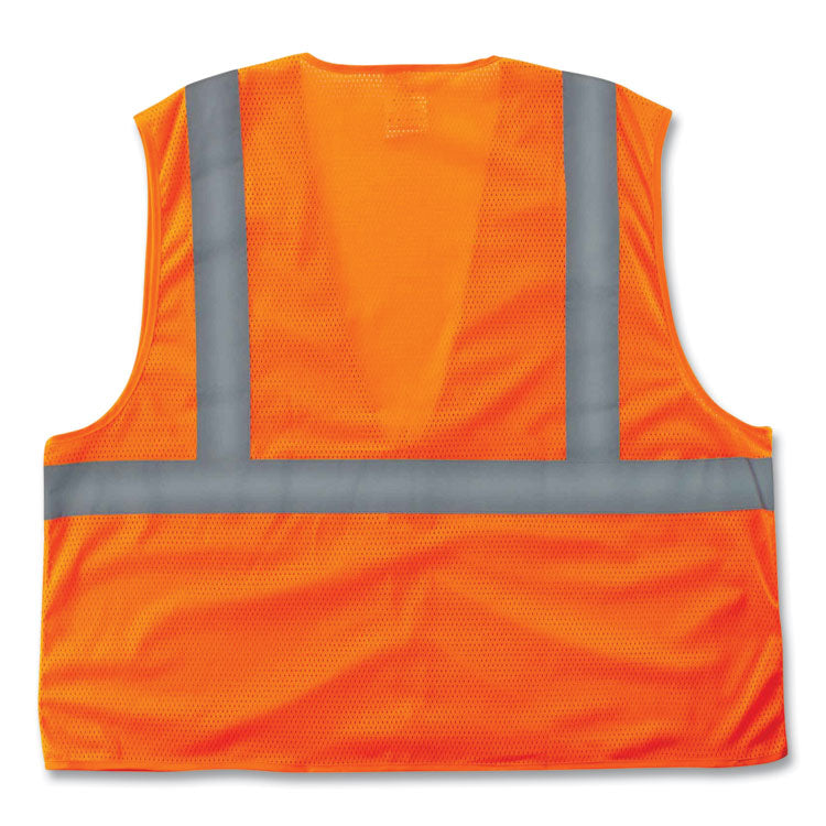GloWear 8205Z Class 2 Super Economy Mesh Vest, Polyester, Orange, 2X-Large/3X-Large