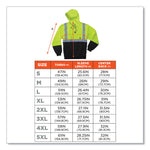 GloWear 8293 Hi-Vis Class 2 Hooded Sweatshirt Black Bottom, Polar Fleece, Small, Lime