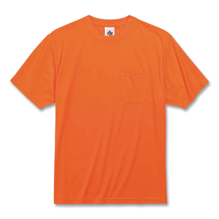 GloWear 8089 Non-Certified Hi-Vis T-Shirt, Polyester, Small, Orange
