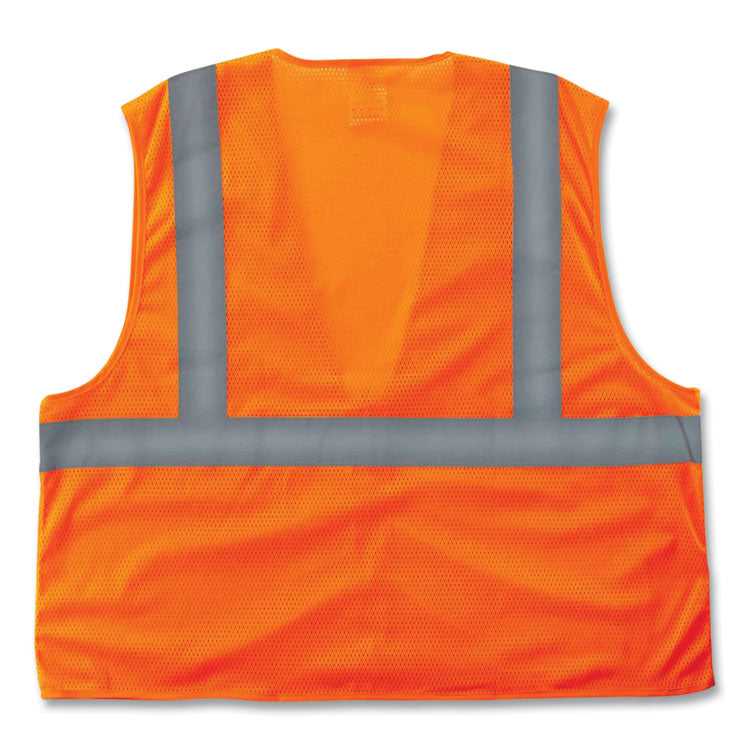 GloWear 8205Z Class 2 Super Economy Mesh Vest, Polyester, Orange, Large/X-Large