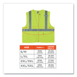 GloWear 8225HL Class 2 Standard Solid Hook and Loop Vest, Polyester, Lime, 2X-Large/3X-Large