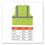 GloWear 8205Z Class 2 Super Economy Mesh Vest, Polyester, Lime, 4X-Large/5X-Large