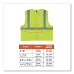 GloWear 8225Z Class 2 Standard Solid Vest, Polyester, Lime, 2X-Large/3X-Large