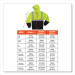 GloWear 8293 Hi-Vis Class 2 Hooded Sweatshirt Black Bottom, Polar Fleece, Small, Lime