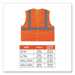 GloWear 8205Z Class 2 Super Economy Mesh Vest, Polyester, Orange, 4X-Large/5X-Large