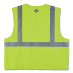 GloWear 8225HL Class 2 Standard Solid Hook and Loop Vest, Polyester, Lime, 4X-Large/5X-Large