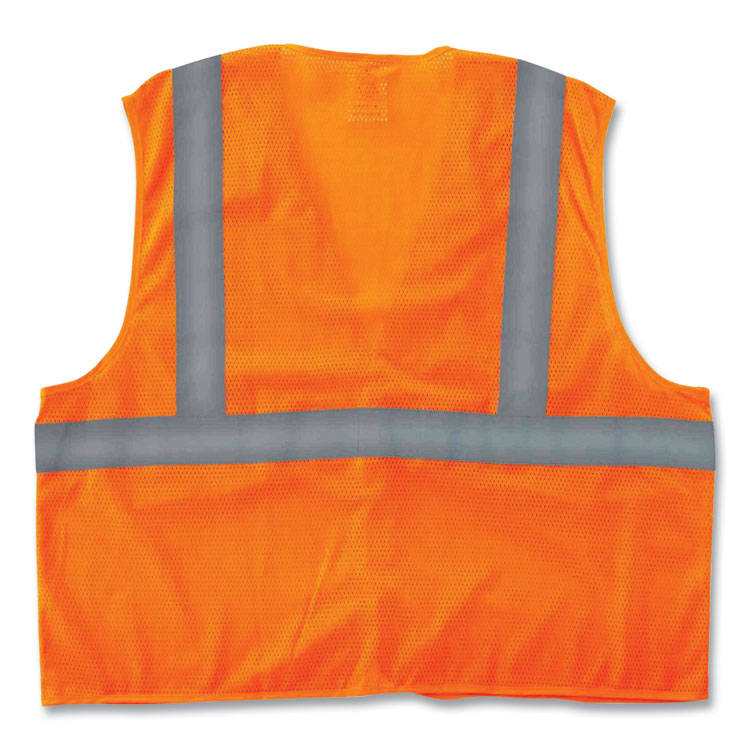 GloWear 8205HL Class 2 Super Economy Mesh Vest, Polyester, Orange, X-Small