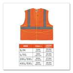 GloWear 8205Z Class 2 Super Economy Mesh Vest, Polyester, Orange, 2X-Large/3X-Large