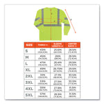 GloWear 8391 Class 3 Hi-Vis Long Sleeve Shirt, Polyester, Lime, 3X-Large