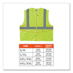 GloWear 8205Z Class 2 Super Economy Mesh Vest, Polyester, Lime, Large/X-Large