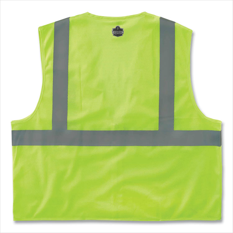 GloWear 8210Z Class 2 Economy Mesh Vest, Polyester, Lime, X-Small