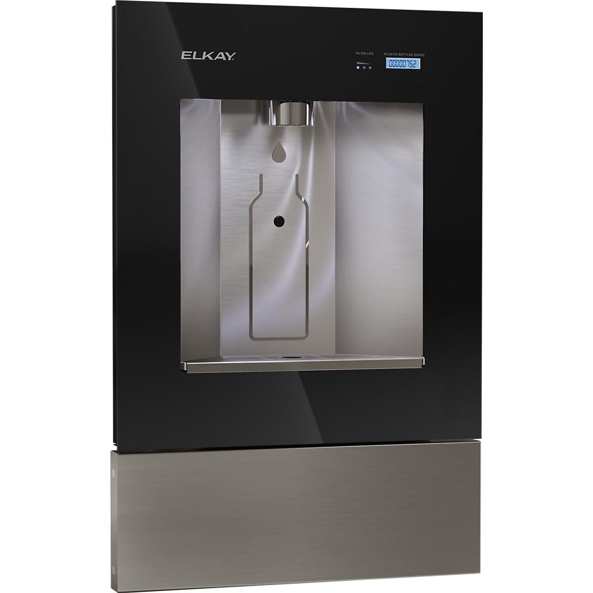 Elkay EZH2O Liv Recessed Bottle Filling Station, Midnight (LBWD00BKC)