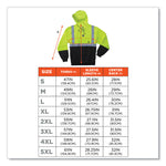 GloWear 8293 Hi-Vis Class 2 Hooded Sweatshirt Black Bottom, Polar Fleece, Small, Lime