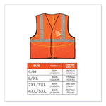 GloWear 8216BA Class 2 Breakaway Mesh ID Holder Vest, Polyester, Small/Medium, Orange