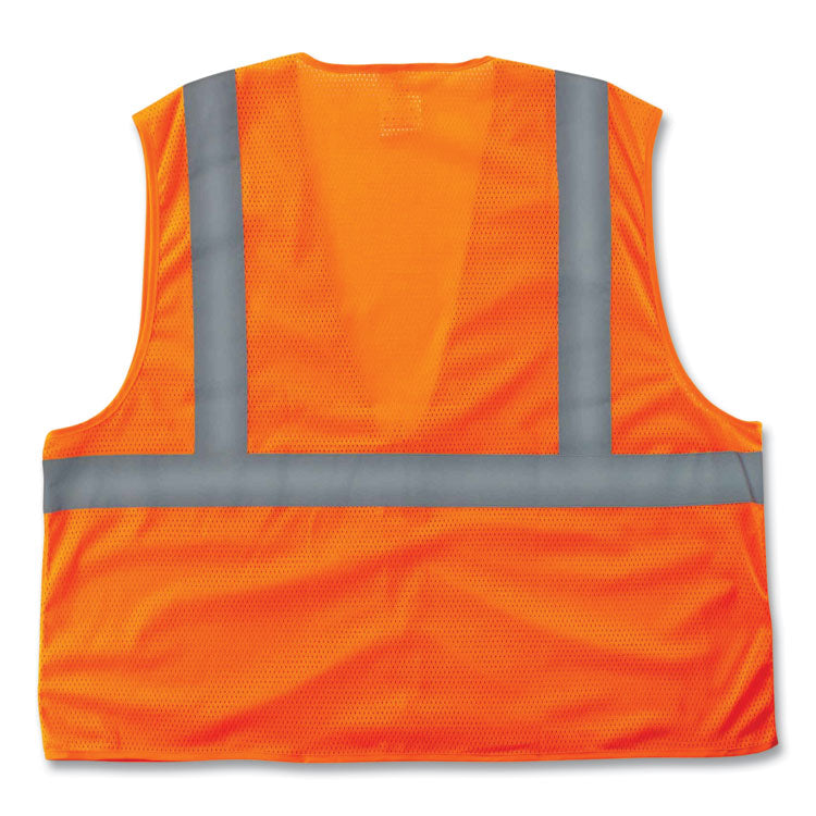 GloWear 8205Z Class 2 Super Economy Mesh Vest, Polyester, Orange, 4X-Large/5X-Large