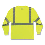 GloWear 8391 Class 3 Hi-Vis Long Sleeve Shirt, Polyester, Lime, 2X-Large