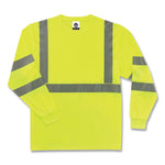 GloWear 8391 Class 3 Hi-Vis Long Sleeve Shirt, Polyester, Lime, Medium
