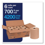 Matic Hardwound Roll Towel, 1-Ply, 7.7" x 700 ft, Natural, 857/Roll, 6 Rolls/Carton