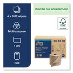 Basic Paper Wiper Roll Towel, 1-Ply, 7.68" x 1,150 ft, Natural, 4 Rolls/Carton