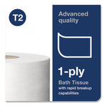Advanced Jumbo Bath Tissue, Septic Safe, 1-Ply, White, 3.48" x 1,200 ft, 12 Rolls/Carton