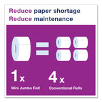 Advanced Jumbo Bath Tissue, Septic Safe, 1-Ply, White, 3.48" x 1,200 ft, 12 Rolls/Carton